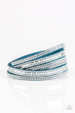 Paparazzi Rock Star Attitude - Blue Wrap Bracelet