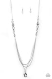 Paparazzi Native New Yorker - White Lanyard Necklace