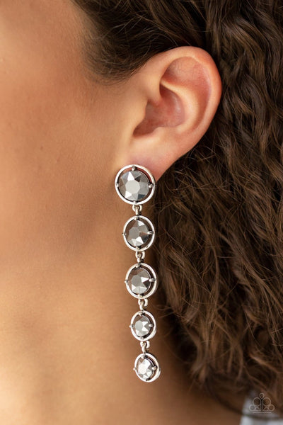 Paparazzi Drippin In Starlight - Silver Post Earrings