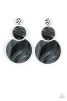 Paparazzi Miami Mariner - Black Earrings