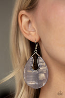 Paparazzi Pool Hopper - Silver Earrings
