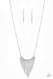 Paparazzi Glitter Bomb - White Necklace