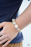 Paparazzi Here I Am - White Bracelet