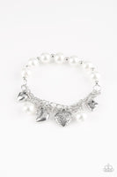 Paparazzi More Amour - White Bracelet