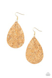 Paparazzi CORK It Over - Gold Earrings