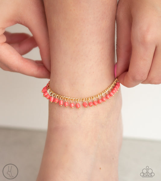 Paparazzi Mermaid Mix - Orange Anklet