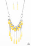 Paparazzi Roaring Riviera - Yellow Necklace