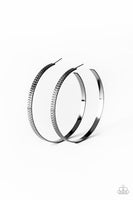 Paparazzi Retro Rebellion - Black Hoop Earrings