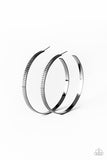 Paparazzi Retro Rebellion - Black Hoop Earrings