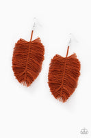 Paparazzi Hanging by a Thread - Brown Earrings