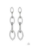 Paparazzi Street Spunk - Silver Post Earrings