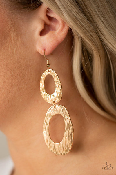 Paparazzi Ive SHEEN It All - Gold Earrings