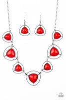 Paparazzi Make a Point - Red Necklace