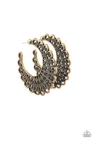 Paparazzi Funky Flirt - Brass Earrings