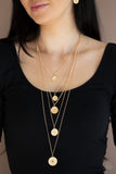 Paparazzi Medallion Marvel - Gold Necklace