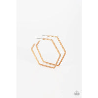 Paparazzi Metro Metric - Gold Hoop Earrings