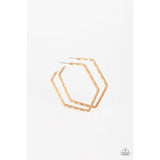 Paparazzi Metro Metric - Gold Hoop Earrings