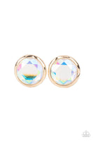 Paparazzi Double-Take Twinkle - Gold Post Earrings
