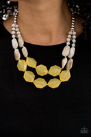 Paparazzi Seacoast Sunset - Yellow Necklace