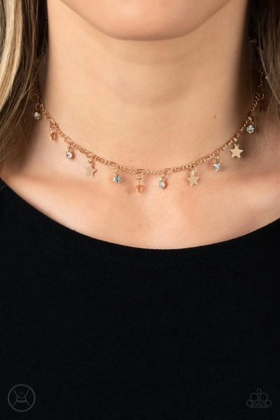 Paparazzi Little Lady Liberty - Gold Choker Necklace