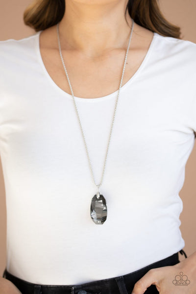 Paparazzi Gemstone Grandeur - Silver Necklace