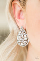 Paparazzi REIGN-Storm - White Post Earrings