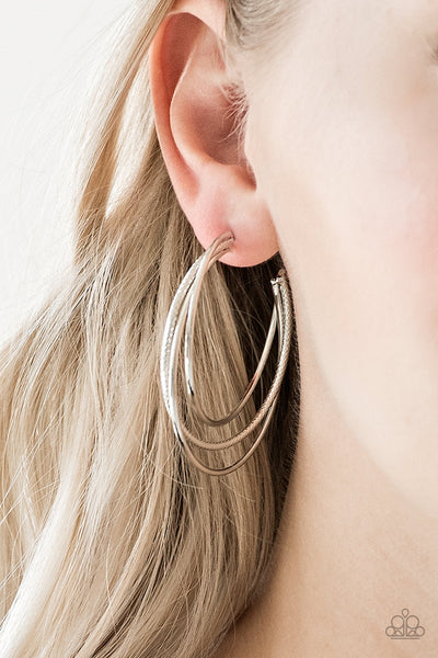 Paparazzi Jumpin Through Hoops - Silver Hoop Earrings