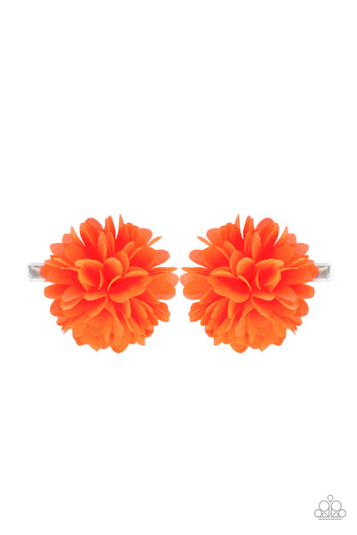Paparazzi Neatly Neon - Orange Hair Clips