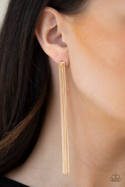 Paparazzi Head To Toe Dazzle - Gold Earrings