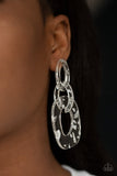 Paparazzi Confetti Congo - White Post Earrings