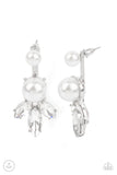 Paparazzi Extra Elite - White Post Earrings