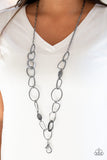 Paparazzi Metro Nouveau - Black Lanyard Necklace