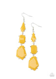 Paparazzi Geo Getaway - Yellow Earrings