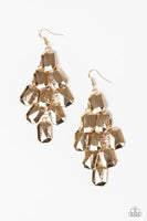 Paparazzi Contemporary Catwalk - Gold Earrings