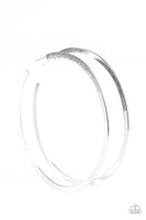 Paparazzi Size Them Up - Silver Hoop Earrings