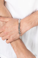 Paparazzi Stratosphere Gear - Silver Men’s Bracelet