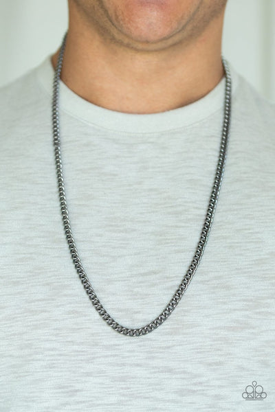 Paparazzi First Rule Of Fight Club - Black Necklace