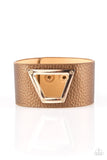 Paparazzi Power Play - Brown Wrap Bracelet
