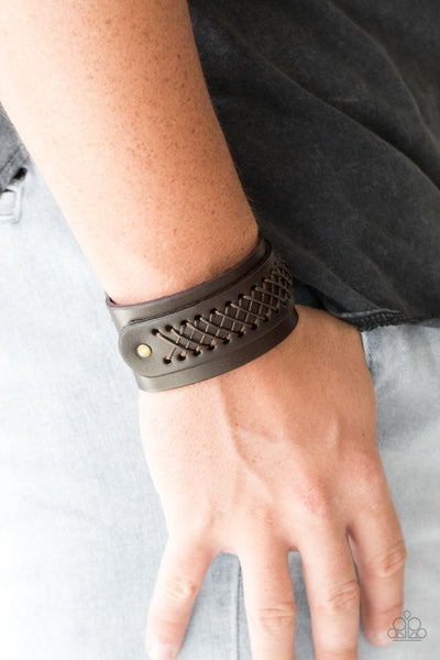 Paparazzi OUTLAW and Order - Brown Bracelet