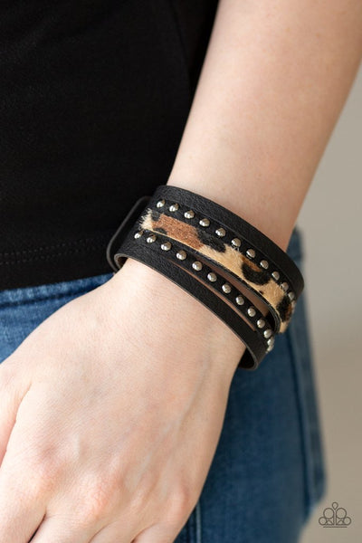 Paparazzi Born To Be WILDCAT - Brown Wrap Bracelet
