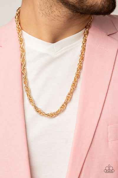 Paparazzi Extra Entrepreneur - Gold Men’s Necklace