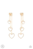 Paparazzi Falling In Love - Gold Post Earrings
