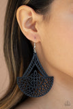 Paparazzi Tiki Sunrise - Black Wood Earrings
