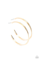 Paparazzi Monochromatic Curves - Gold Hoop Earrings