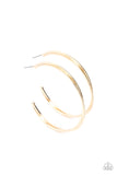 Paparazzi Monochromatic Curves - Gold Hoop Earrings