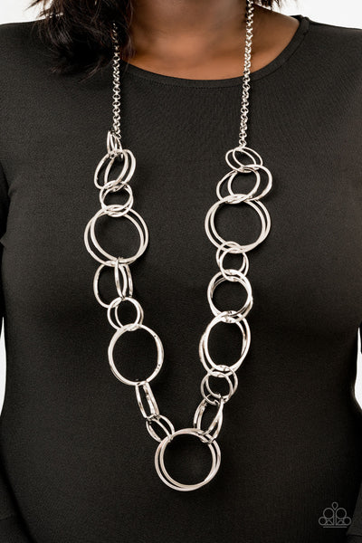 Paparazzi Natural-Born RINGLEADER - Silver Necklace