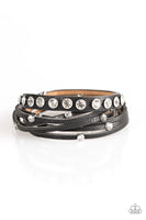 Paparazzi Catwalk It Off - Black Wrap Bracelet