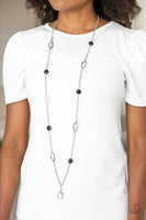 Paparazzi Duchess Dazzle - Black Lanyard Necklace