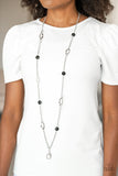 Paparazzi Duchess Dazzle - Black Lanyard Necklace