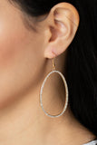 Paparazzi OVAL-ruled! - Gold Earrings